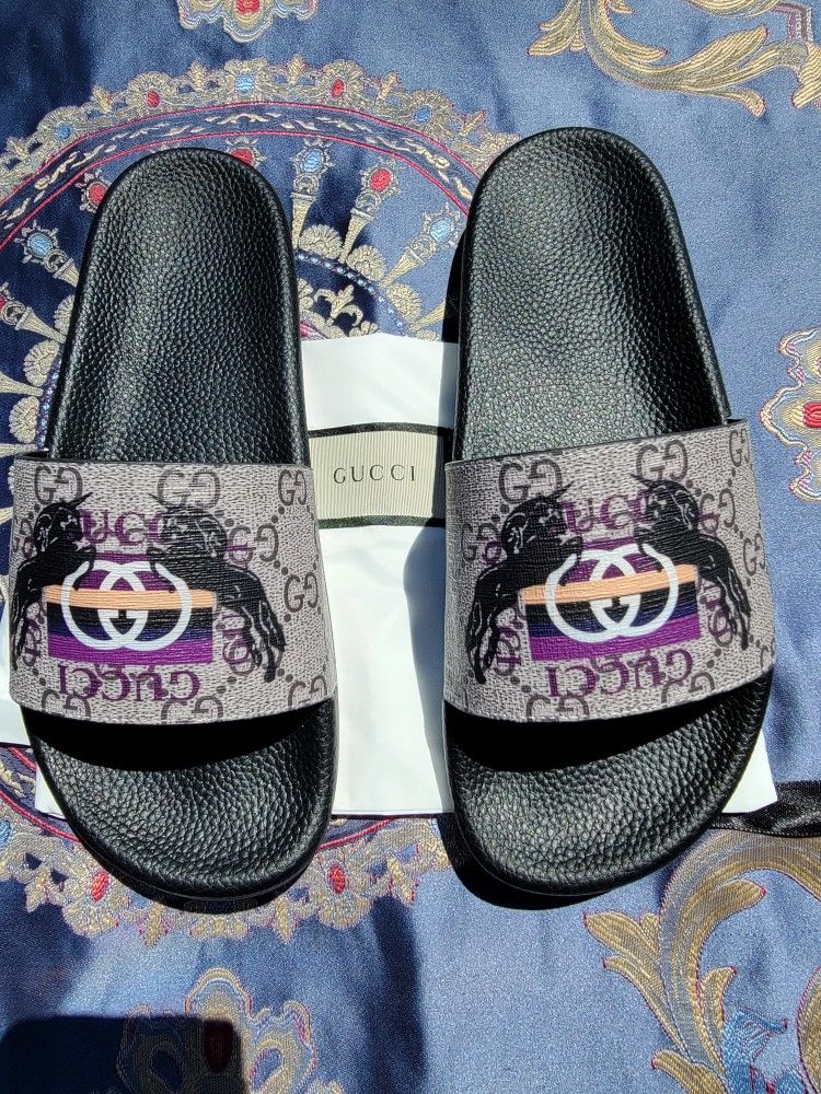NEW Gucci Slides Sandals Flip Flops Size 9.5 Mens