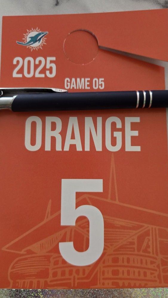 THURSDAY Orange Parking Pass Ravens V Fins Oct 30