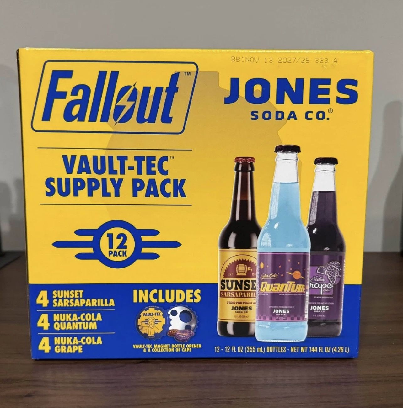 jones soda co. fallout vault-tec supply pack, 12 fl oz, 12-count