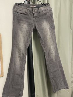 Grey low rise jeans