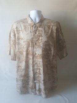 Banana Republic Safari print short sleeve casual shirts size L