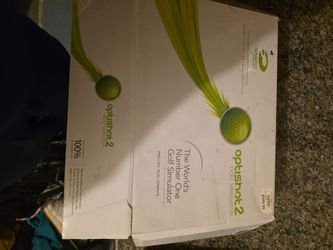 OptiShot 2 Golf Simulator with Box and golf mat cut out
