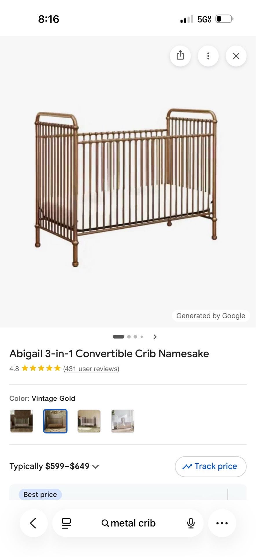 Abigail 3-in-1 Convertible Crib Namesake
