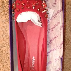 Ruby Red Slippers Flats Size 7.5 New Halloween Wizard Of Oz Dorothy