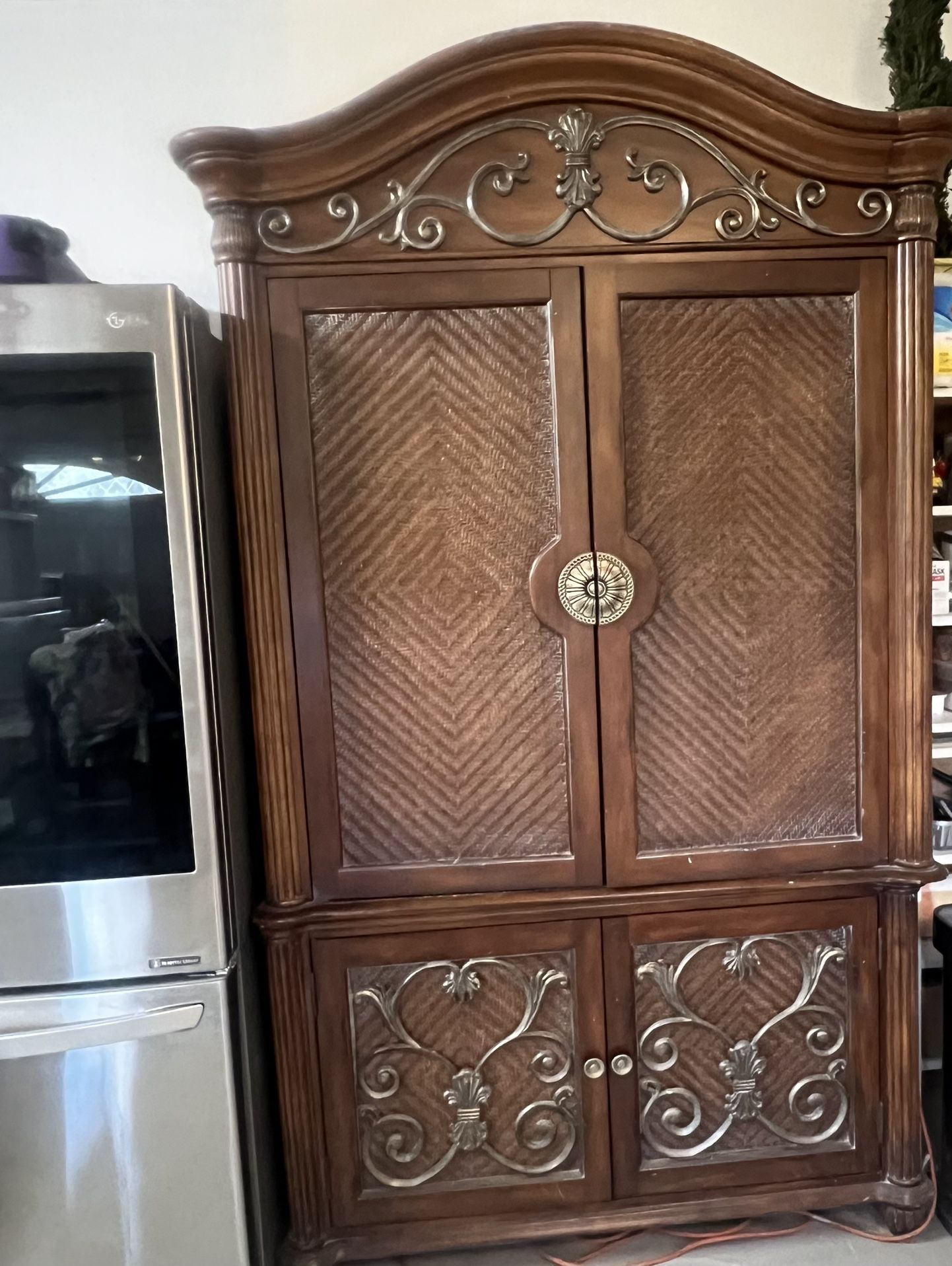 Antique Real Wood Armoire 
