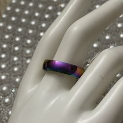 🌈 Sz 10 & 11 Stainless Steel Rainbow Ring 🌈 