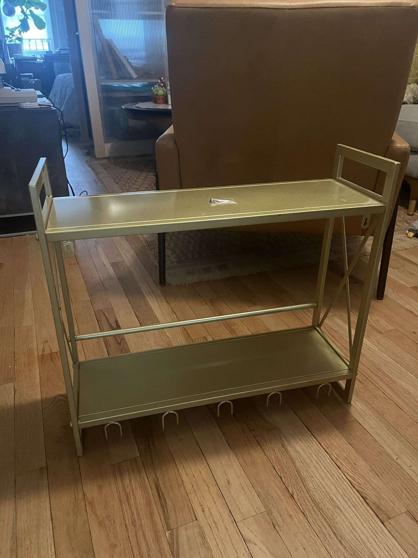 Free Gold Wall Mount Wine Rack Shelves