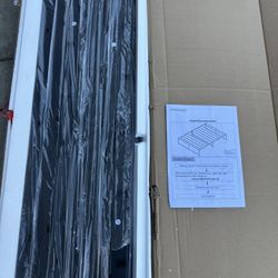 Sturdy Heavy-Duty Non-Slip Platform Bed Frame, Steel Slat Support, Noise Free, Twin Size, Black