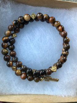 Tigers eye rosary bracelet