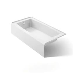 Kohler Elmbrook 60 In X 30.25 In Soaking Bathtub With Left Hand Drain In White 
