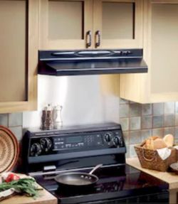 Duct-Free Universal Backsplash plate Stainless Steel 30"W X 24" H.  l