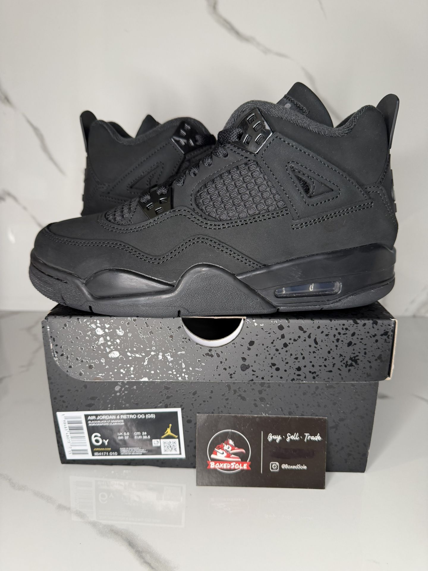 Brand New Jordan 4 Black Cat Size 6Y
