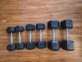ubber Hex Dumbbell Set – 100 lbs Total