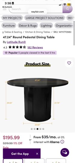 Round storage table