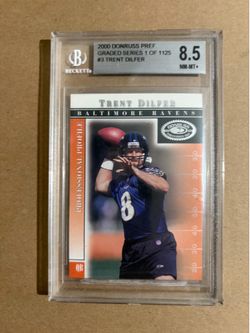 2000 Donruss Preferred,  Trent Dlifer, limited production 1 of 1,125.
