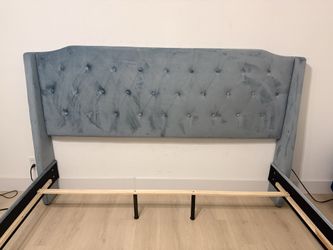 King Size Upholstered Bed Frame with Slats – Very Good Condition