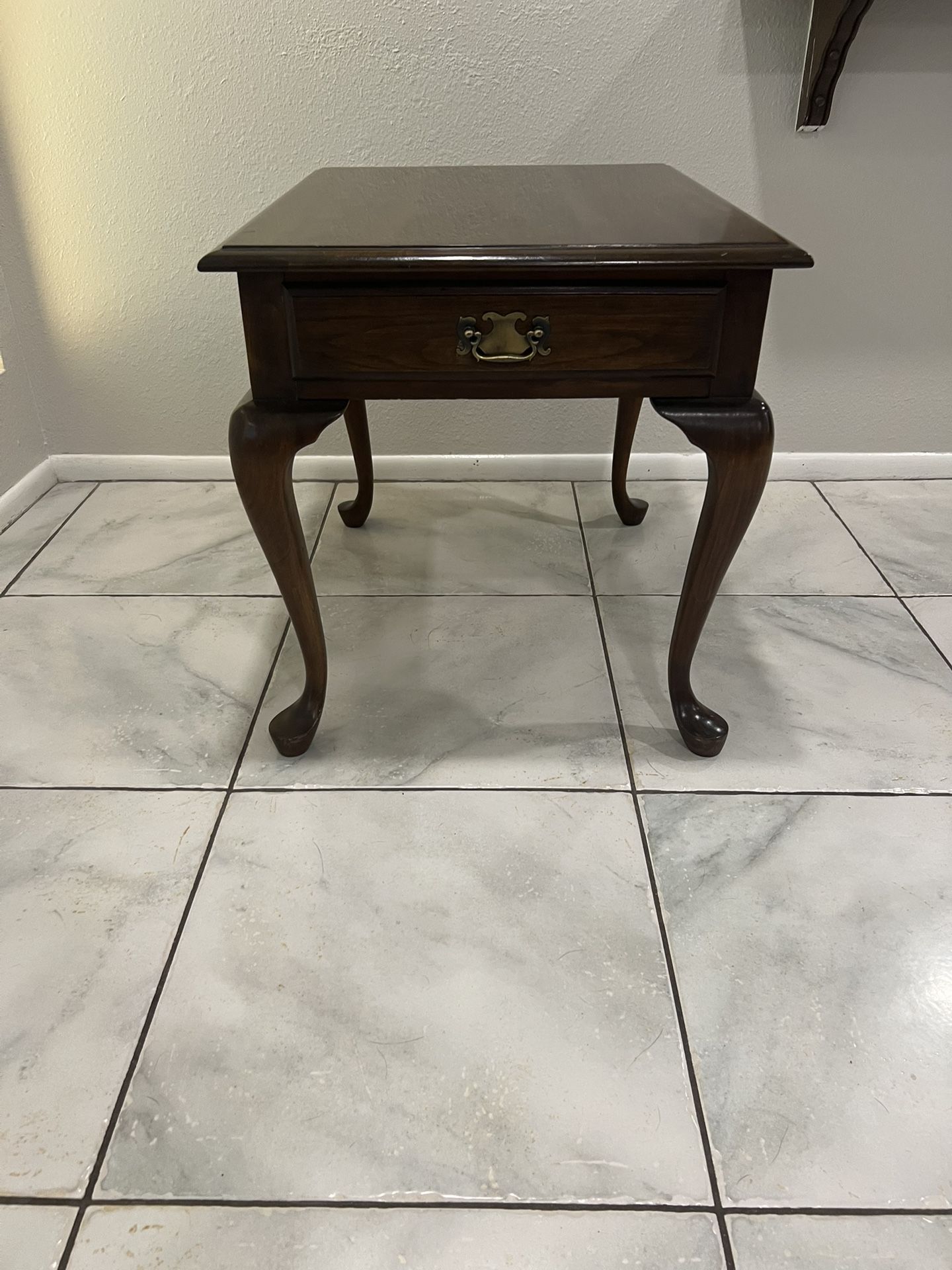 Antique Hardwood End Table