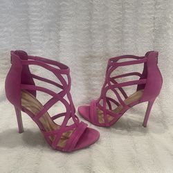 Womens Aldo Pink Strappy Heel  Size 7 1/2 