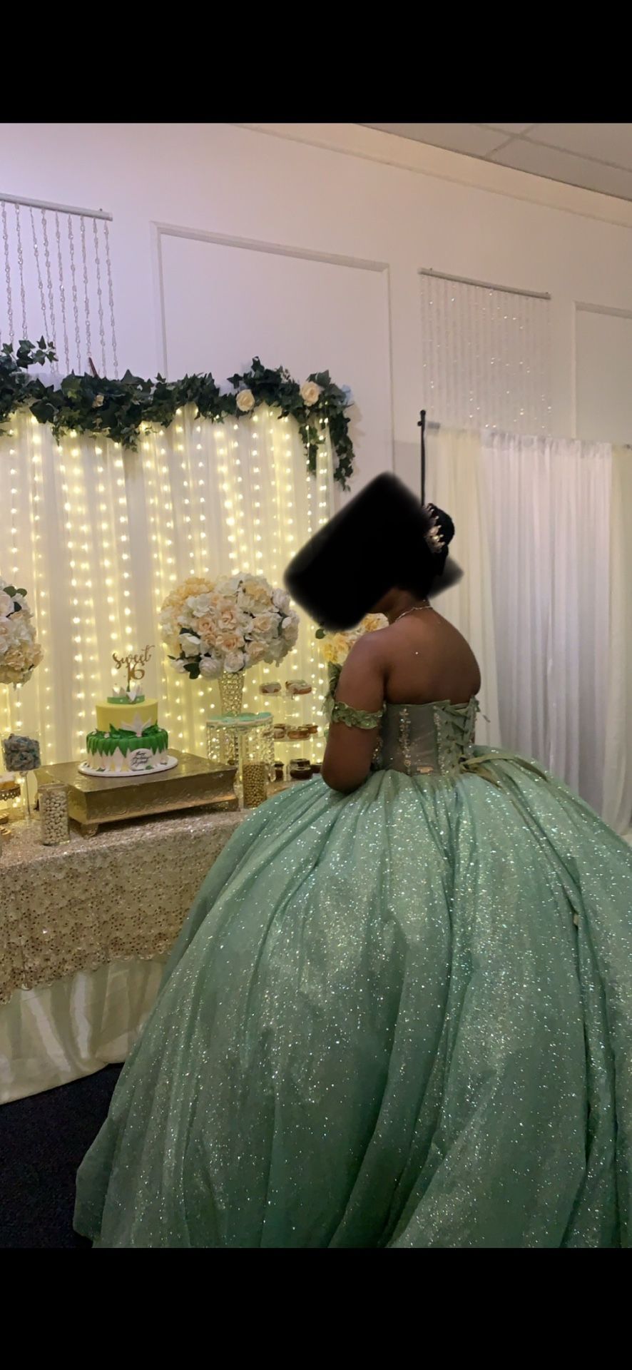 Green Quince/ Sweet 16 Ball Gown