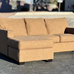 Reversible Sectional Couch Sofa Brown (Delivery Available)