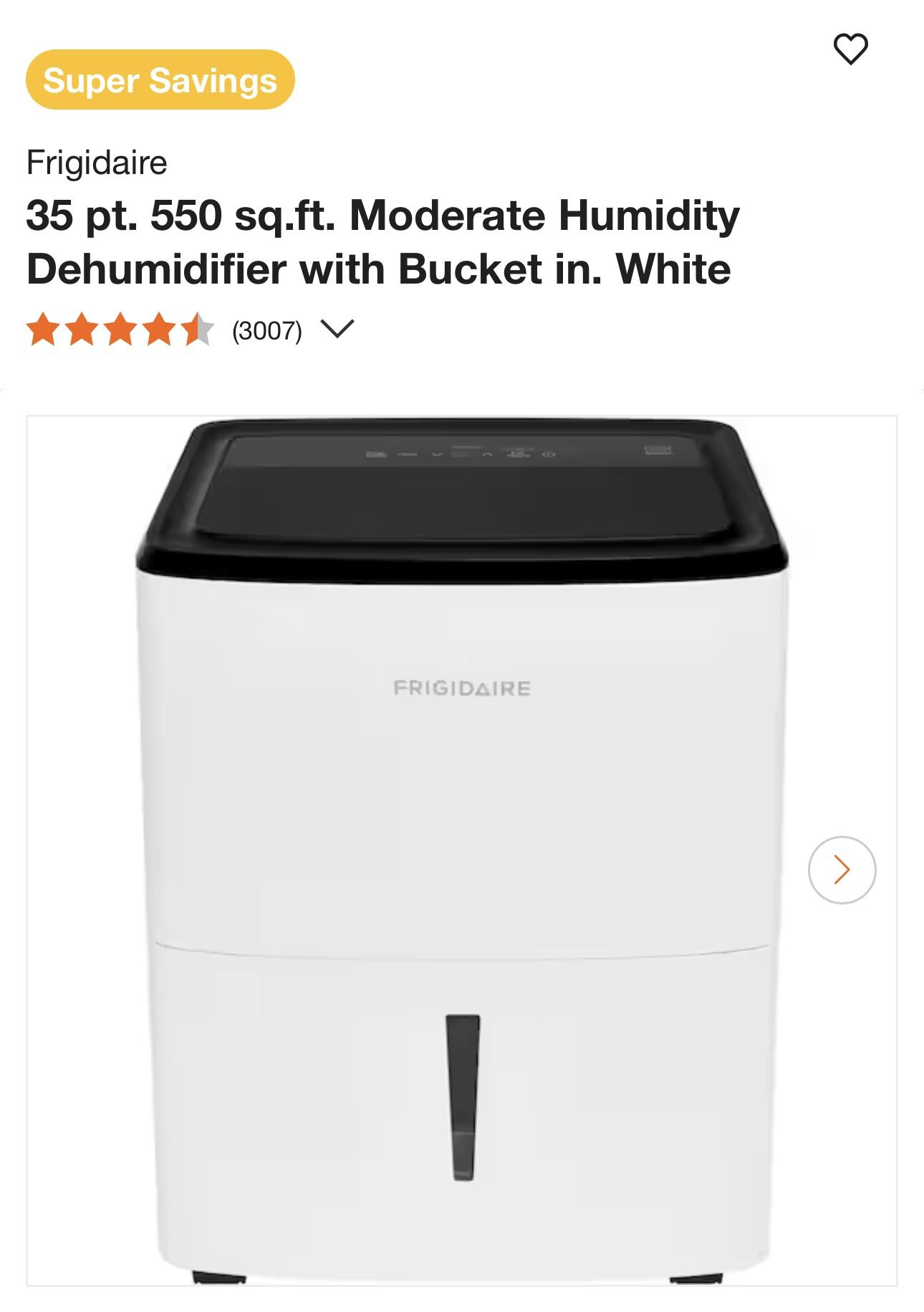 dehumidifier frigidaire