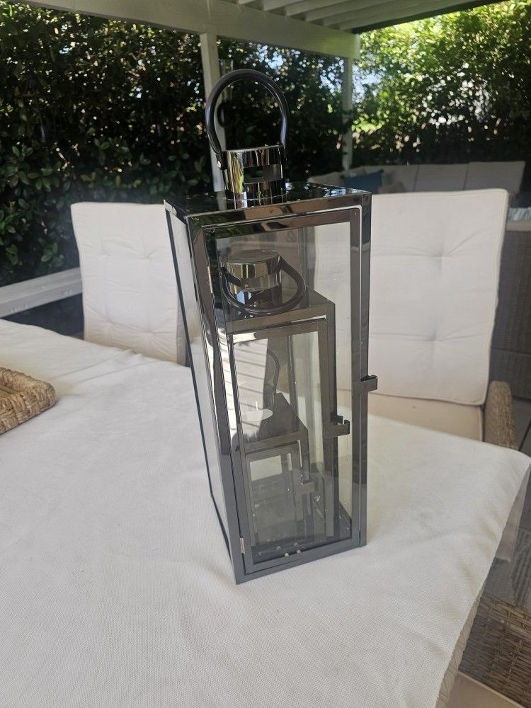 Silver Set Of 3 Lanterns