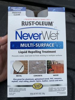 Rustoleum Never Wet liquid repelling treatment