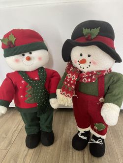 Christmas Decor Snowmans Set Of 2