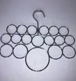 Inter design scarf hanger polished chrome 18 circular loops Up to $15 Now $5