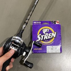 Bass Pro Graphite Rod Paired With Shakespeare Agility