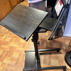 Mobile Adjustable Height Laptop Stand PC Computer Portable Notebook Swivel Laptop Desk