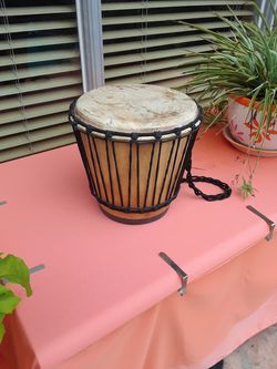 Traditional Djembe-Style Hand Drum – 11" Wooden Percussion