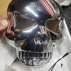 Harley Davidson Horn Cover Skull With Red Eyes