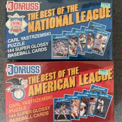 Donruss, The Best Of The American and National League Cards Set.