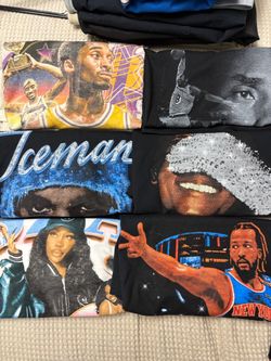 2XL lot of 6 Graphic Tee Bundle – NBA & Hip Hop Prints