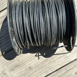 Number 12 Black Stranded Copper Wire.
