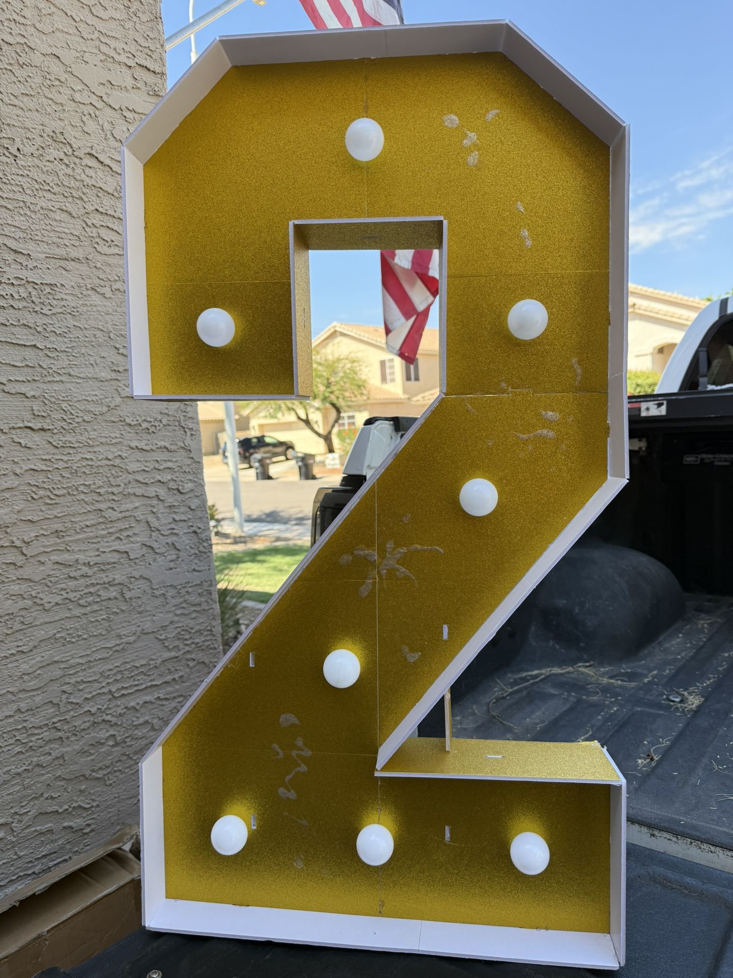 3 Foot “2” Light Up Birthday Sign