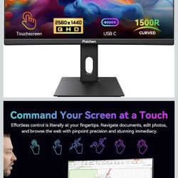 27" Pisichen Curved Touch Screen Monitor