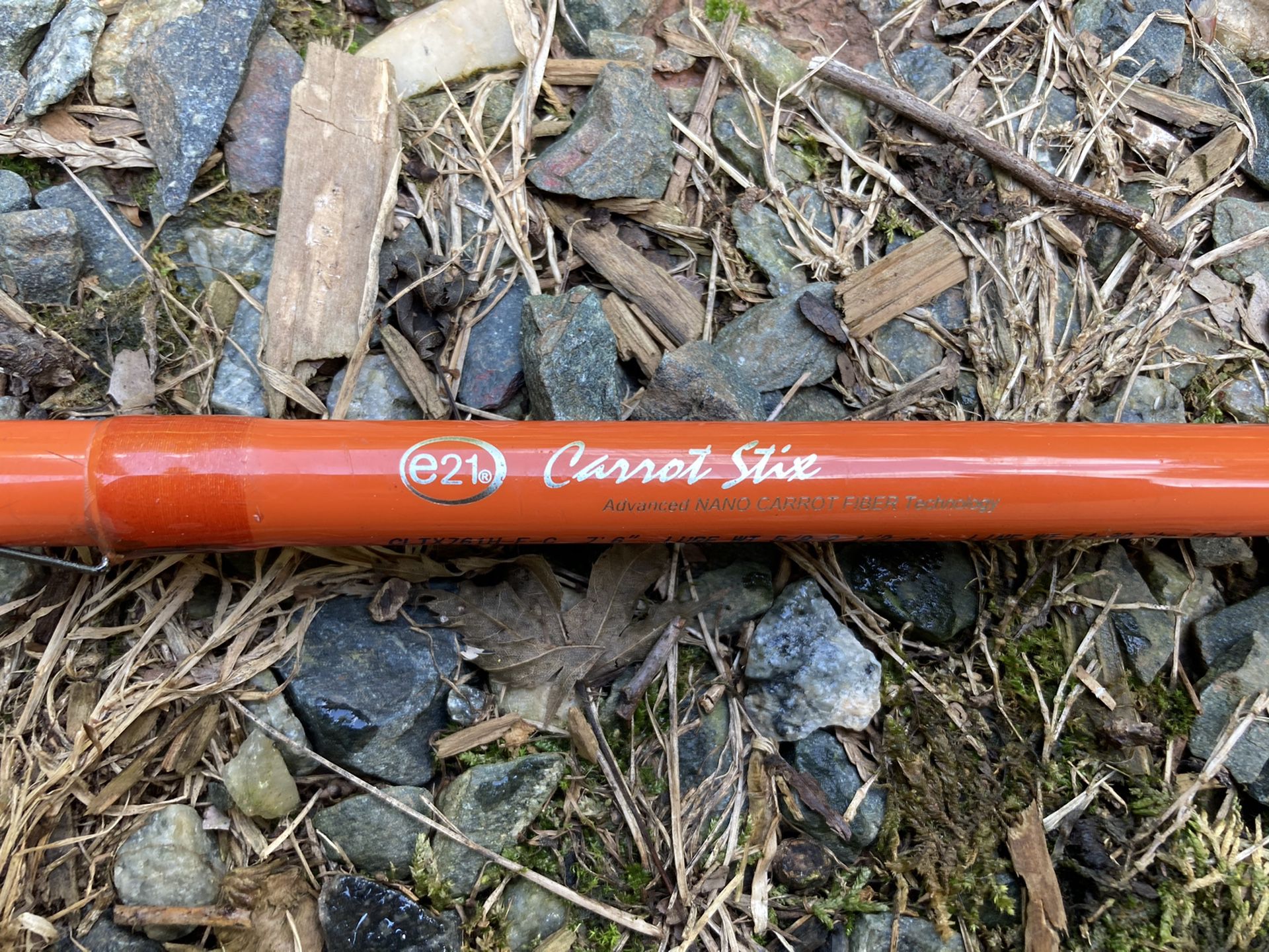 Carrot stix rod fishing bait casting rod 7”6