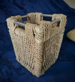 Handwoven Seagrass Basket Storage Wicker Bowl Bundle - Good Condition