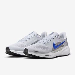 Nike Pegasus 41 Air Zoom Running Shoes White Gray Blue FD2722-110 Men Sz 12 New