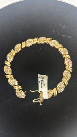 14K Gold Diamond Fancy Bracelet
