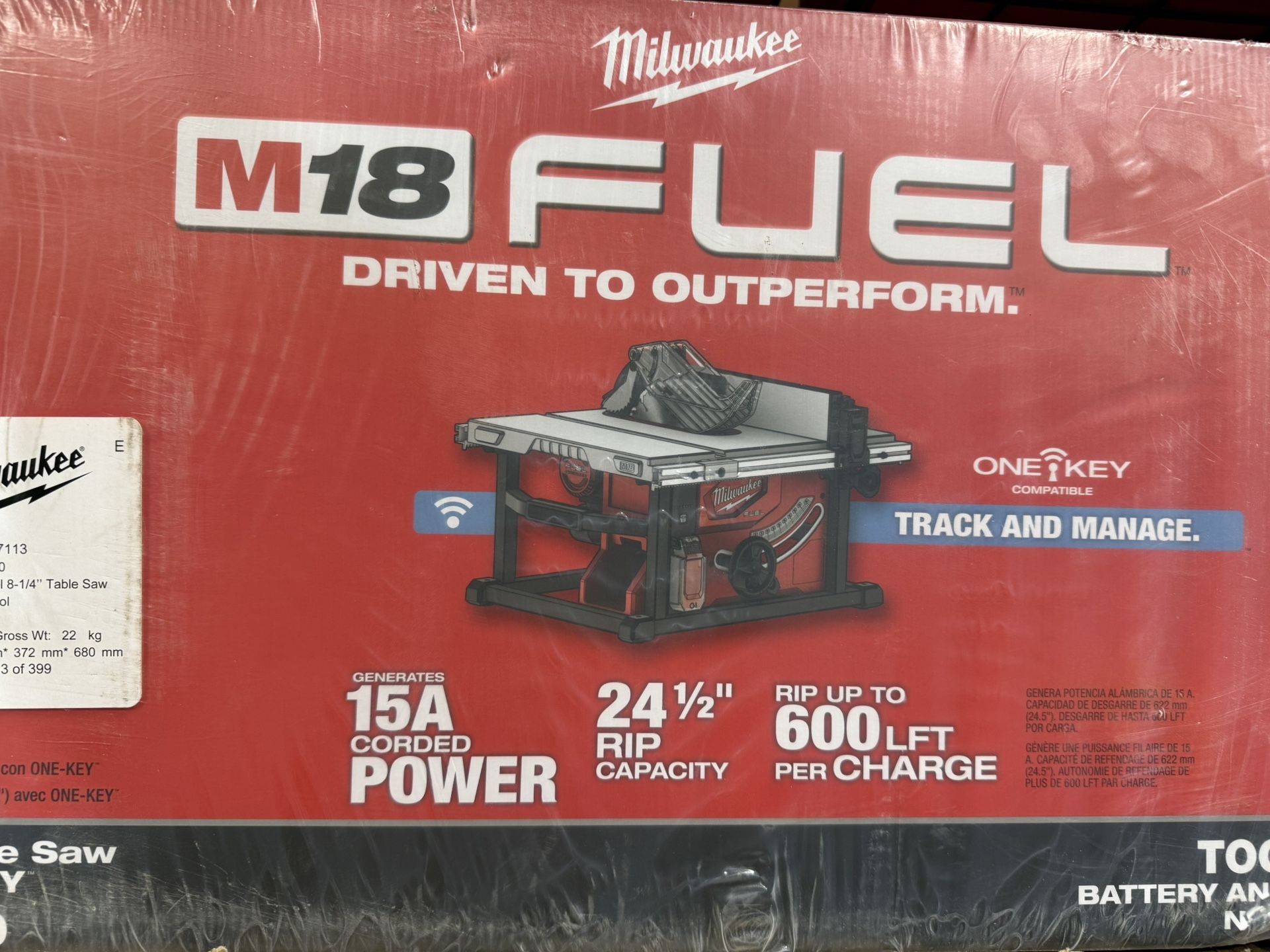 Milwaukee M18 FUEL ONE-KEY 18-Volt Lithium-Ion Brushless Cordless 8-1/4 in. Table Saw (Tool-Only)