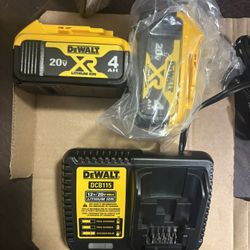 Dewalt 20v Xr 4.0 Battery’s And Charger new 