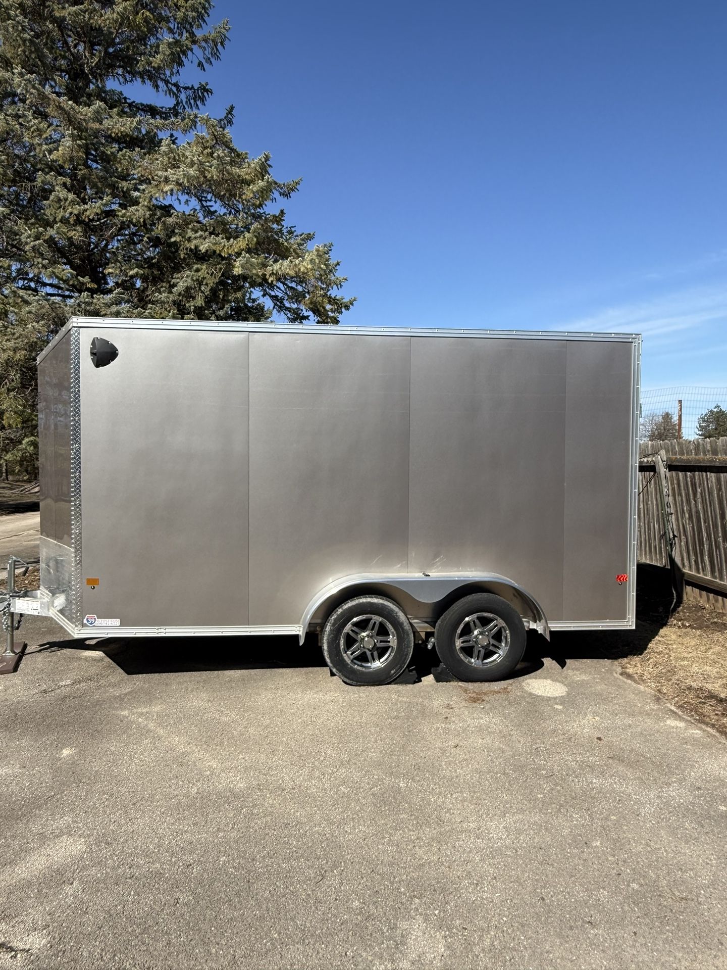 **PRICE REDUCED** RARE FIND: 2023 ALCOM EZEC7X14TA ENCLOSED MOTORCYCLE TRAILER