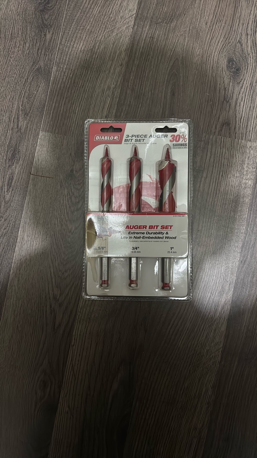 Brand New Diablo 3pc Auger Bit Set