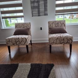 Chairs With Pillows  Set Of 2