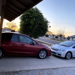 2012 Subaru an 2008 civic