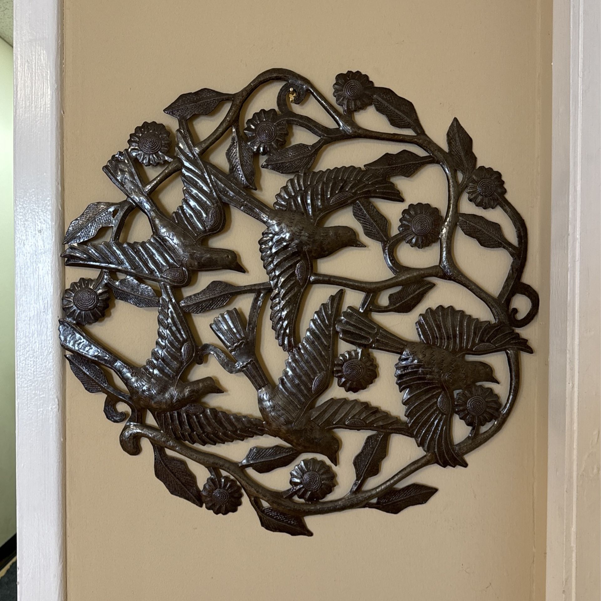 Metal Wall Art - Birds, Flowers