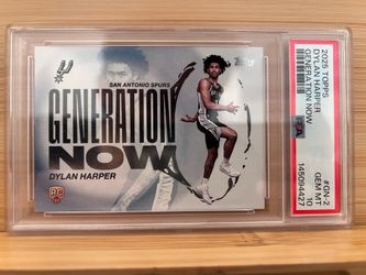 2025 Topps Dylan Harper Generation Now RC card PSA 10 Spurs GN-2